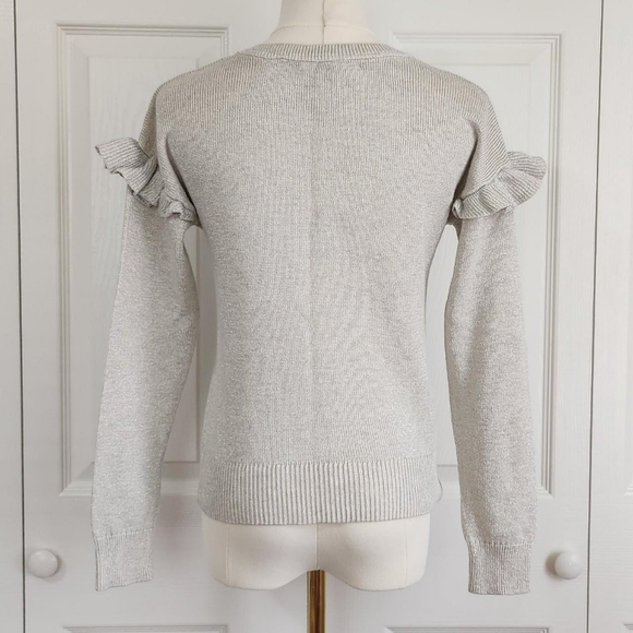 ♡ Shimmery Ruffle Sweater ♡ - Picture 2 of 4